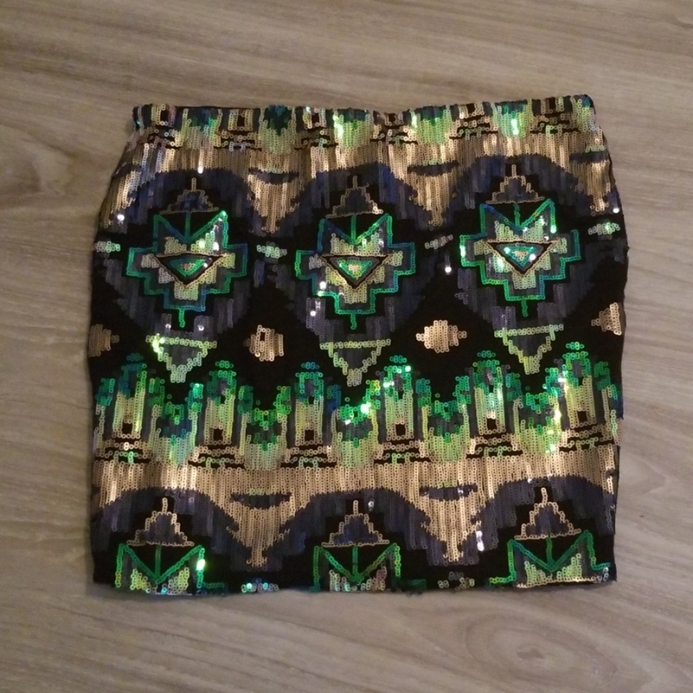 Sequin Mini Skirt